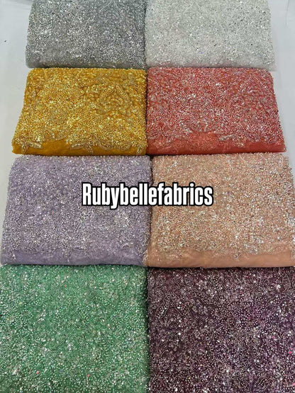 Han Beaded Sequin Lace Fabric