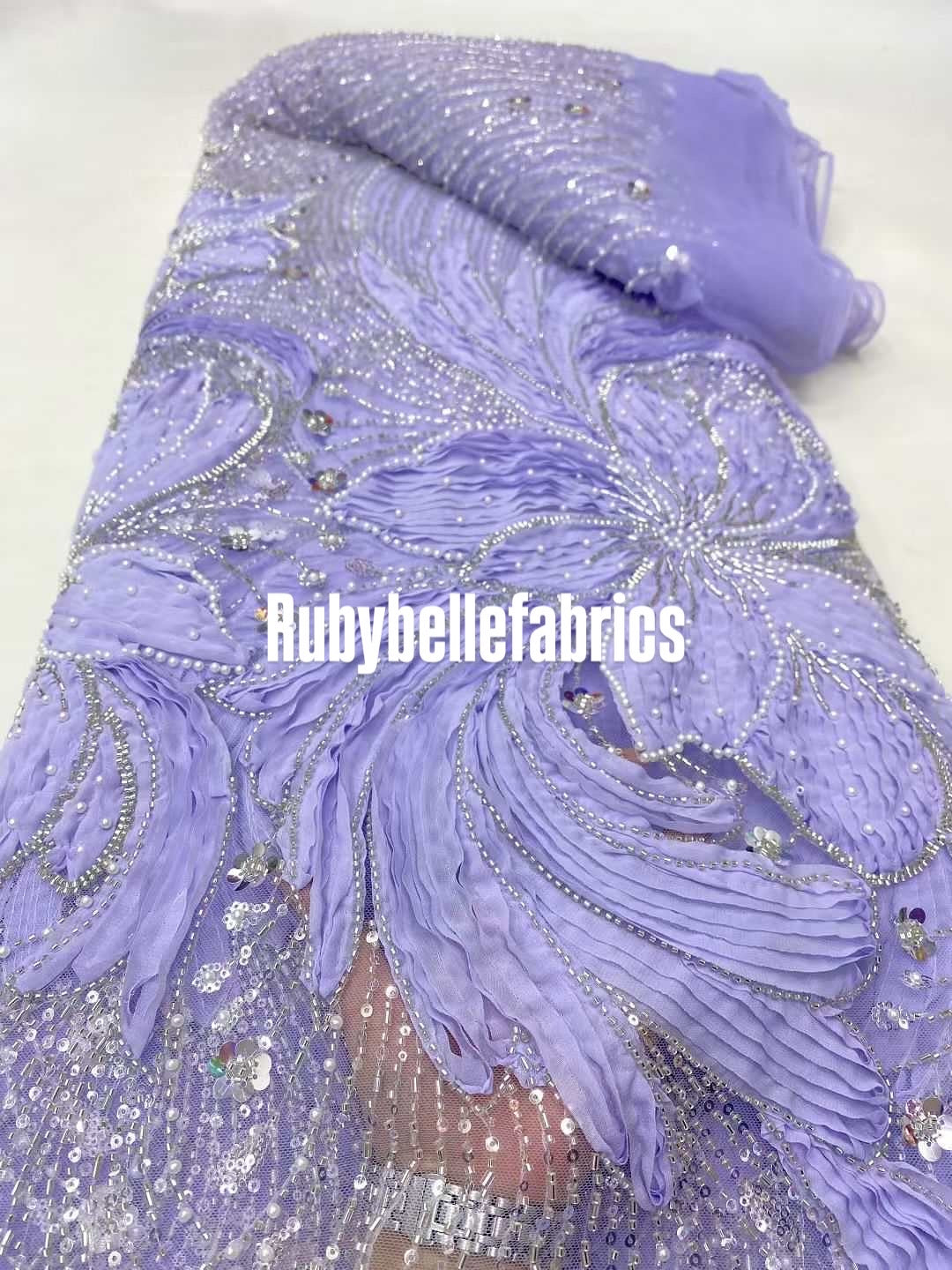 Lemier Beaded Petal Luxury Fabric