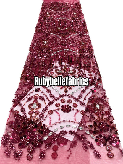 Braxly Quality Beaded Stone Fabric