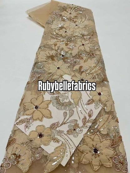 Fillie Sparkle Crystal Lace Fabric