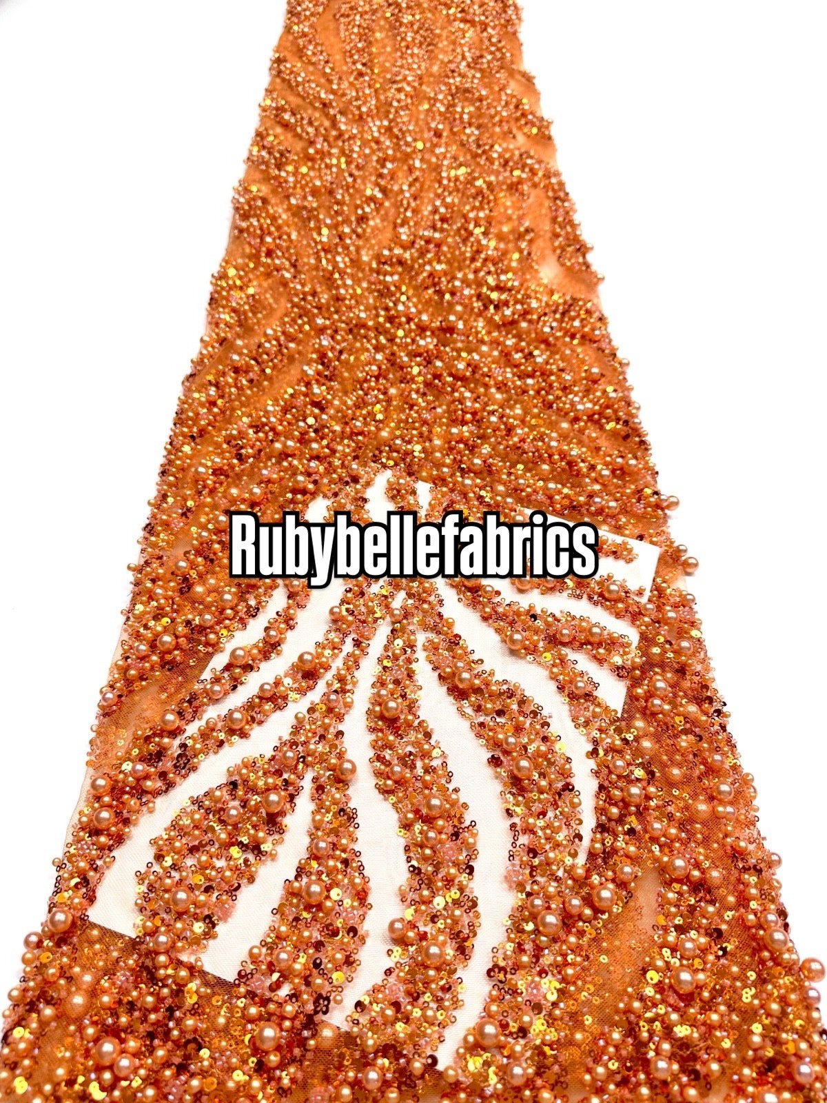 Ebra Pearls Beads Lace Fabric