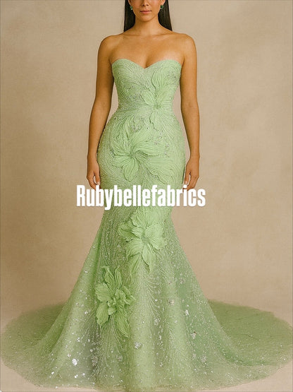 Lemier Beaded Petal Luxury Fabric