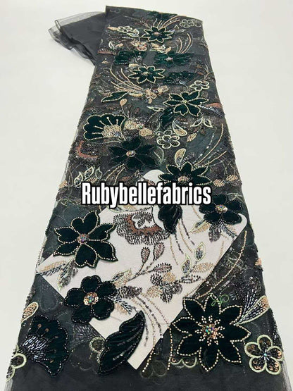 Fillie Sparkle Crystal Lace Fabric