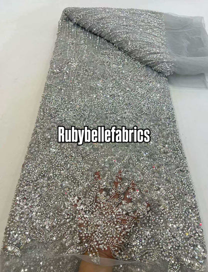 Han Beaded Sequin Lace Fabric