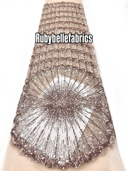 Undra Sunburst Beaded SequinFabric