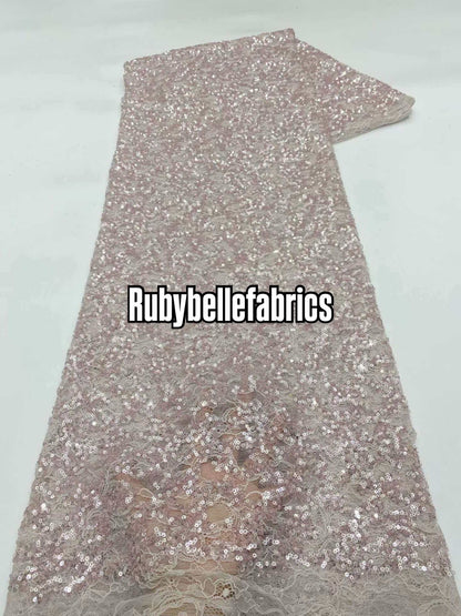Umber Net Sequin Fabric