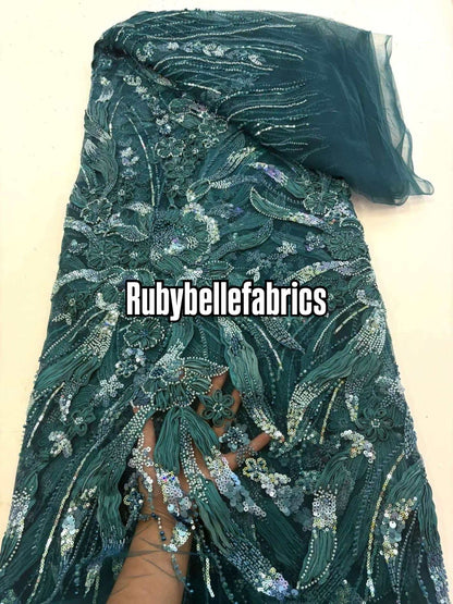 Arden Luxury Floral Beaded Sequin Fabric