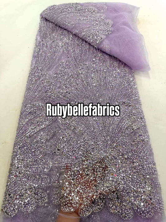 Icka Beaded Stoned Luxury Couture Fabric