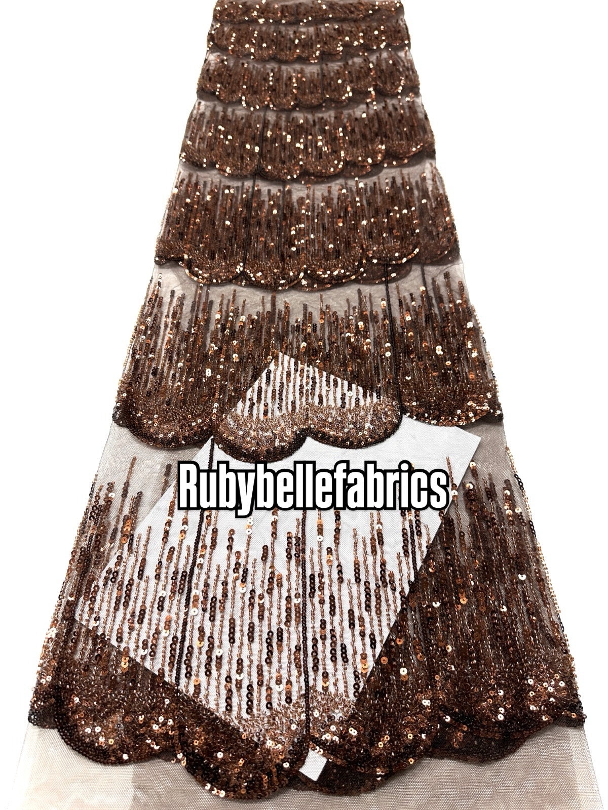 Figule Luxury Scallop Beaded Fabric