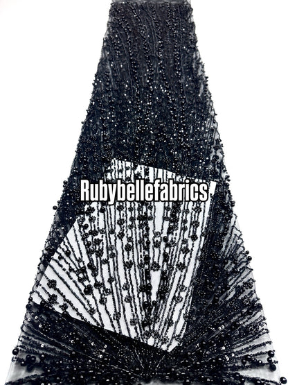 Encia Beaded Lace Fabric