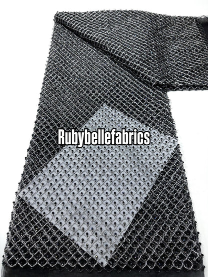 Gixel Luxury Deluxe Dripping Stones Fabric