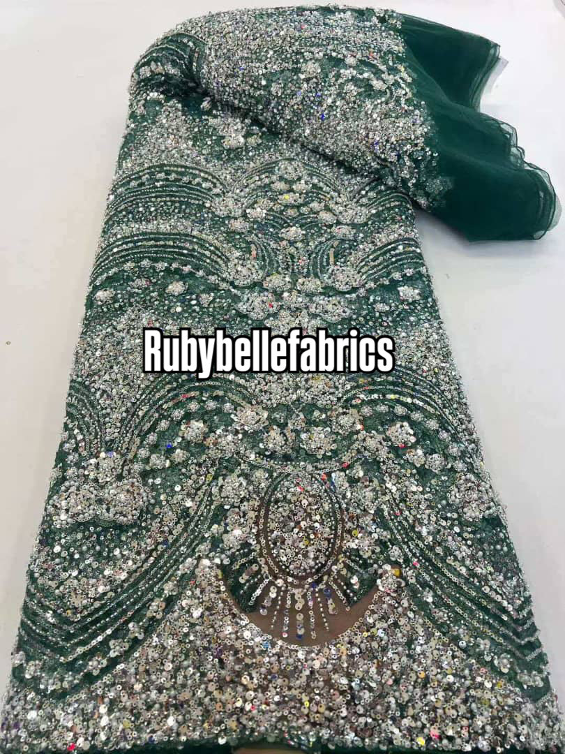 Dexzie Beaded Sequin Lace Fabric