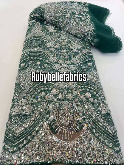 Dexzie Beaded Sequin Lace Fabric