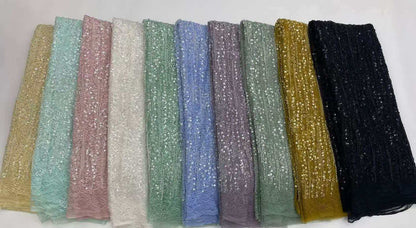 Alonxy Beaded Floral Fabric