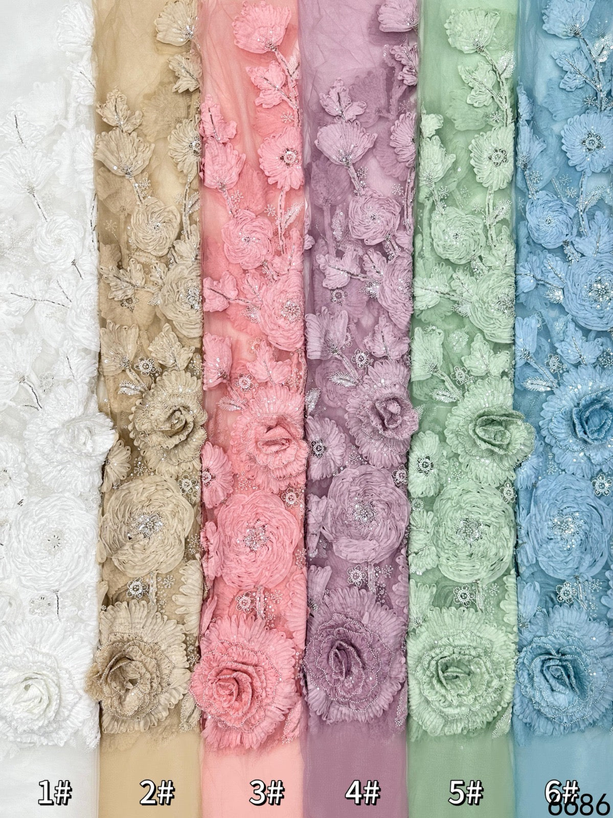 Arstone 3D Luxury Beaded Fabric