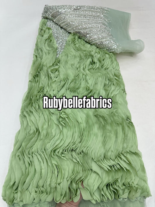 Untley Deluxe Luxury Floral Sequin beaded Fabric