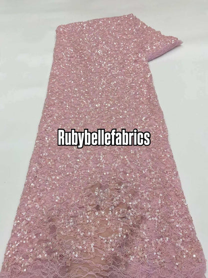 Umber Net Sequin Fabric
