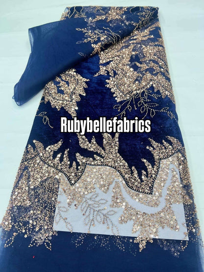 Loomxy Beaded Velvet Fabric