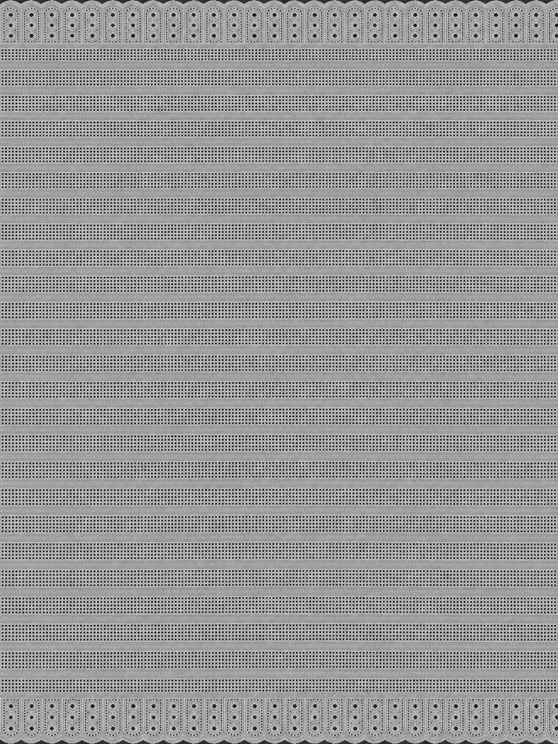 Osint Silver Grey Geometric Eyelet Lace Fabric