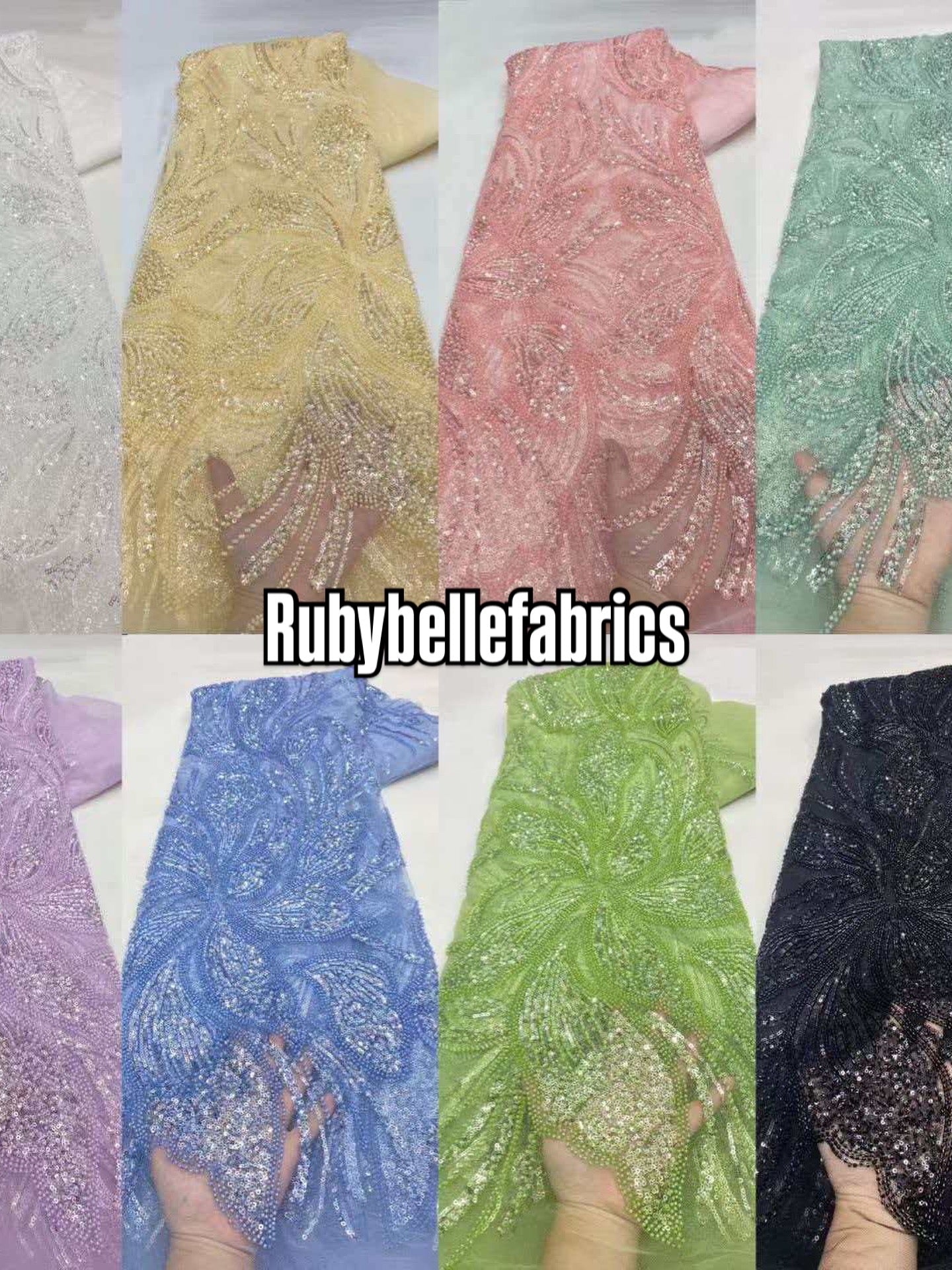 Argus Floral Sequin beaded Fabric