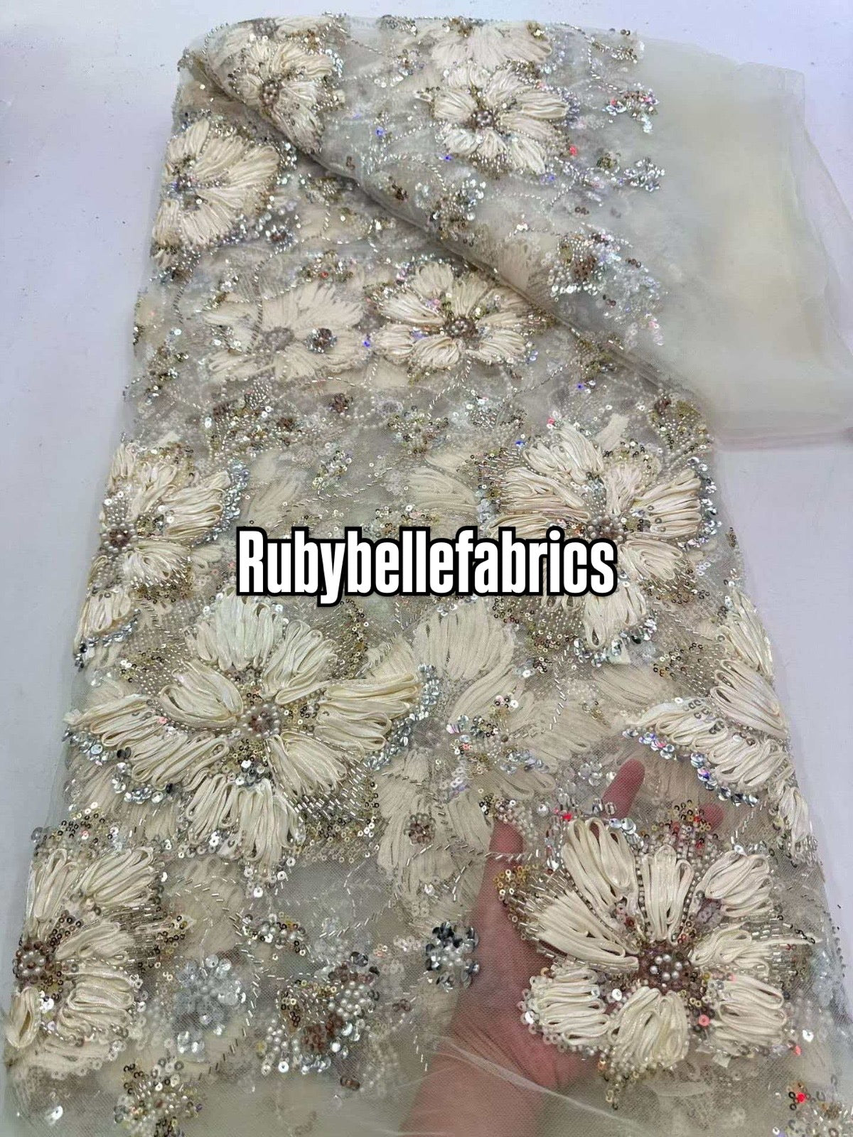 Enton Floral Petal Luxury Fabric