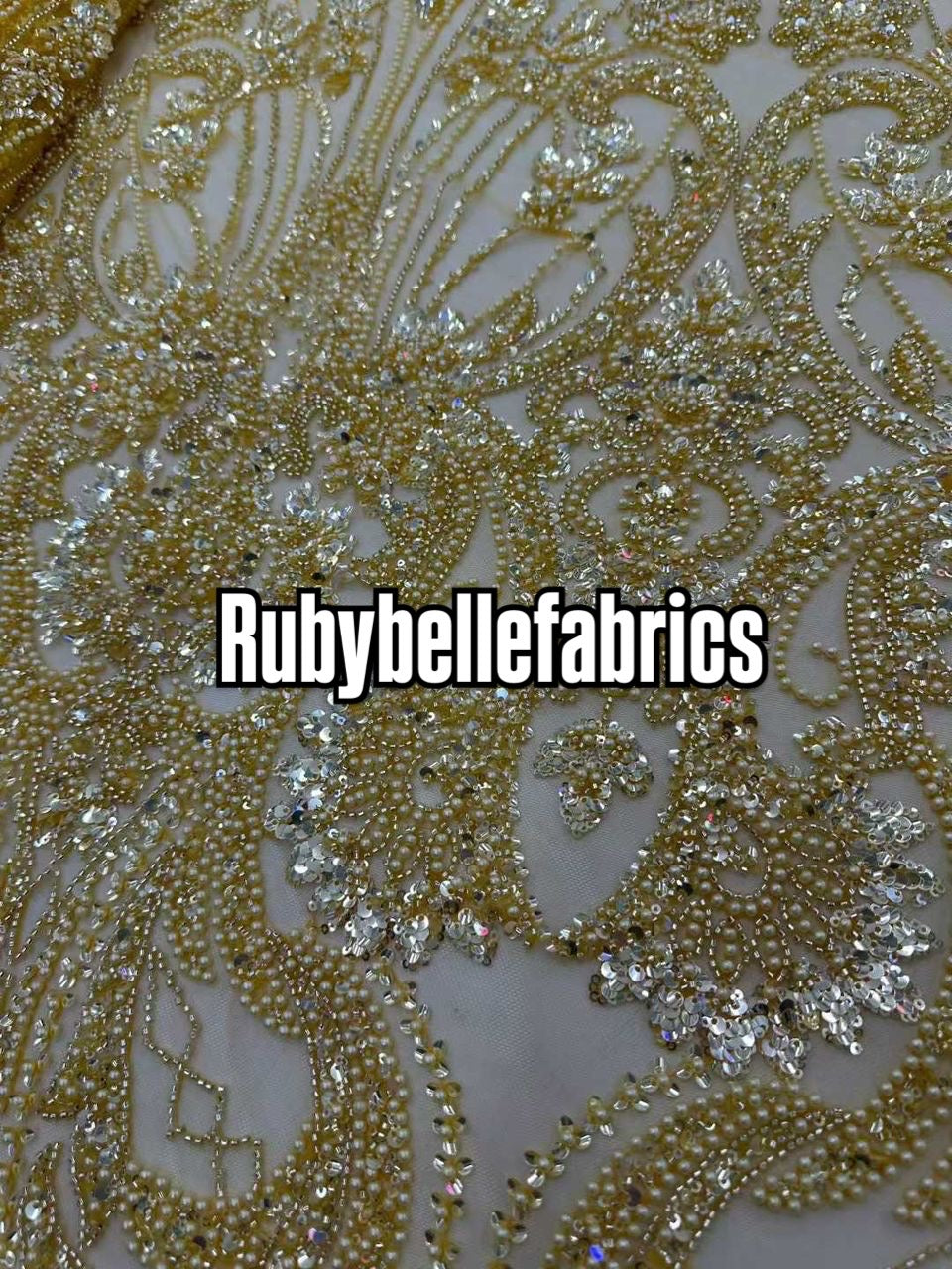 Nessia Fully Beaded Luxury Couture Fabric