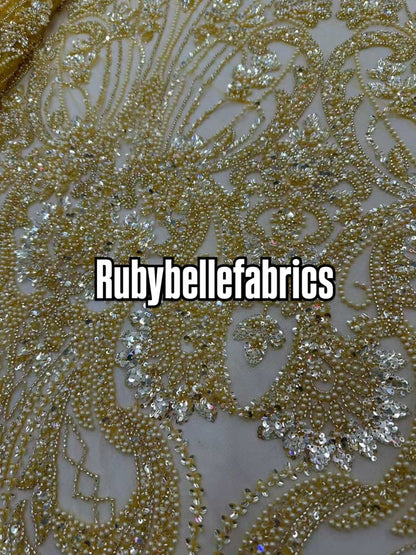 Nessia Fully Beaded Luxury Couture Fabric