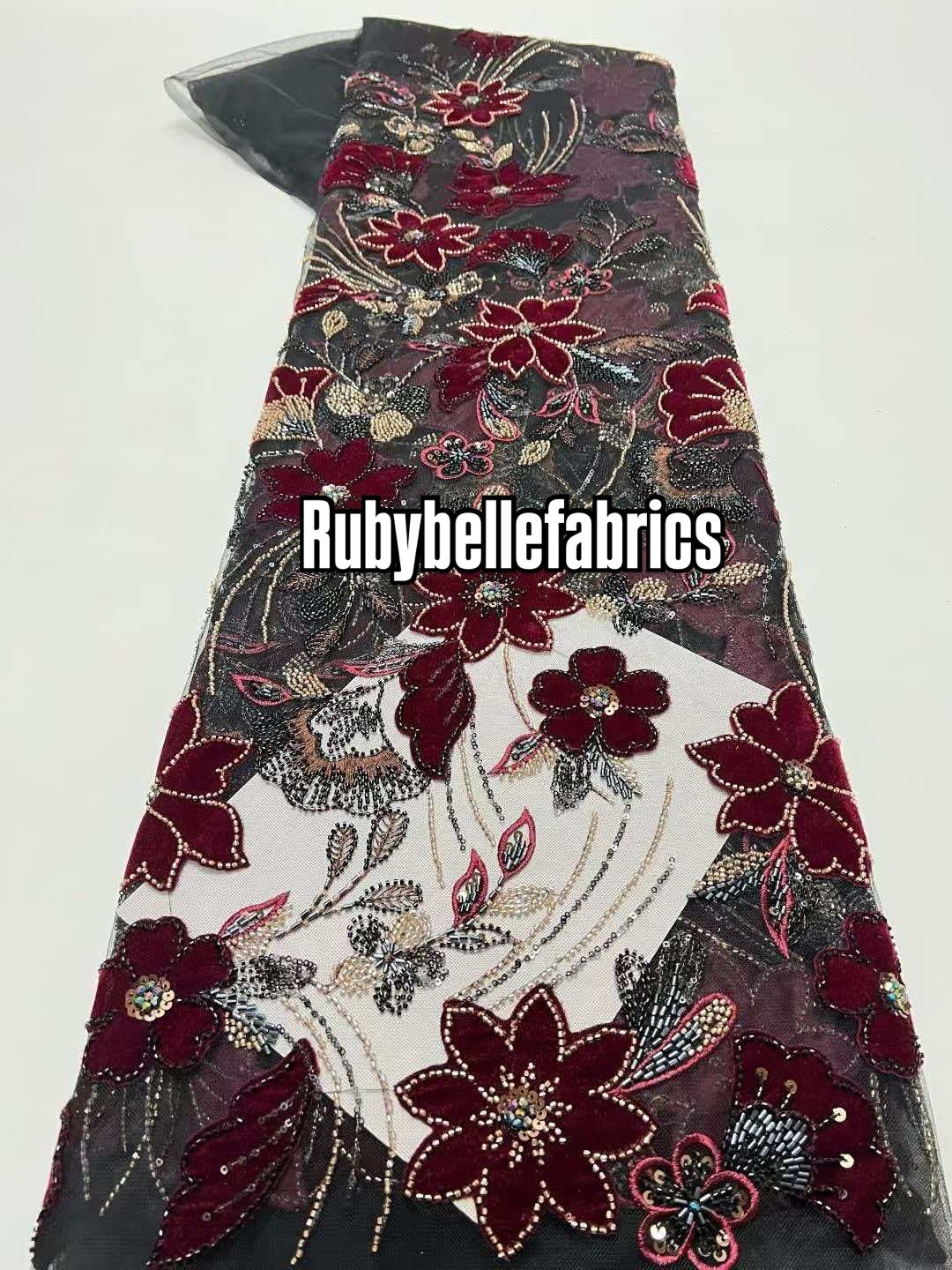 Fillie Sparkle Crystal Lace Fabric