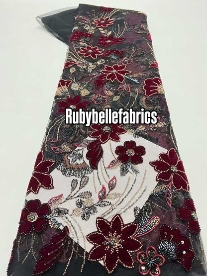 Fillie Sparkle Crystal Lace Fabric