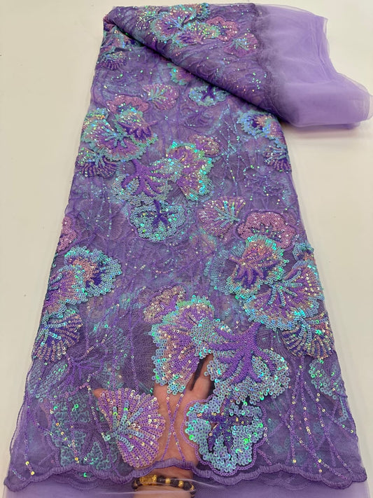 Gizelie French Lace Fabric - Lilac