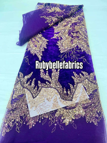 Loomxy Beaded Velvet Fabric