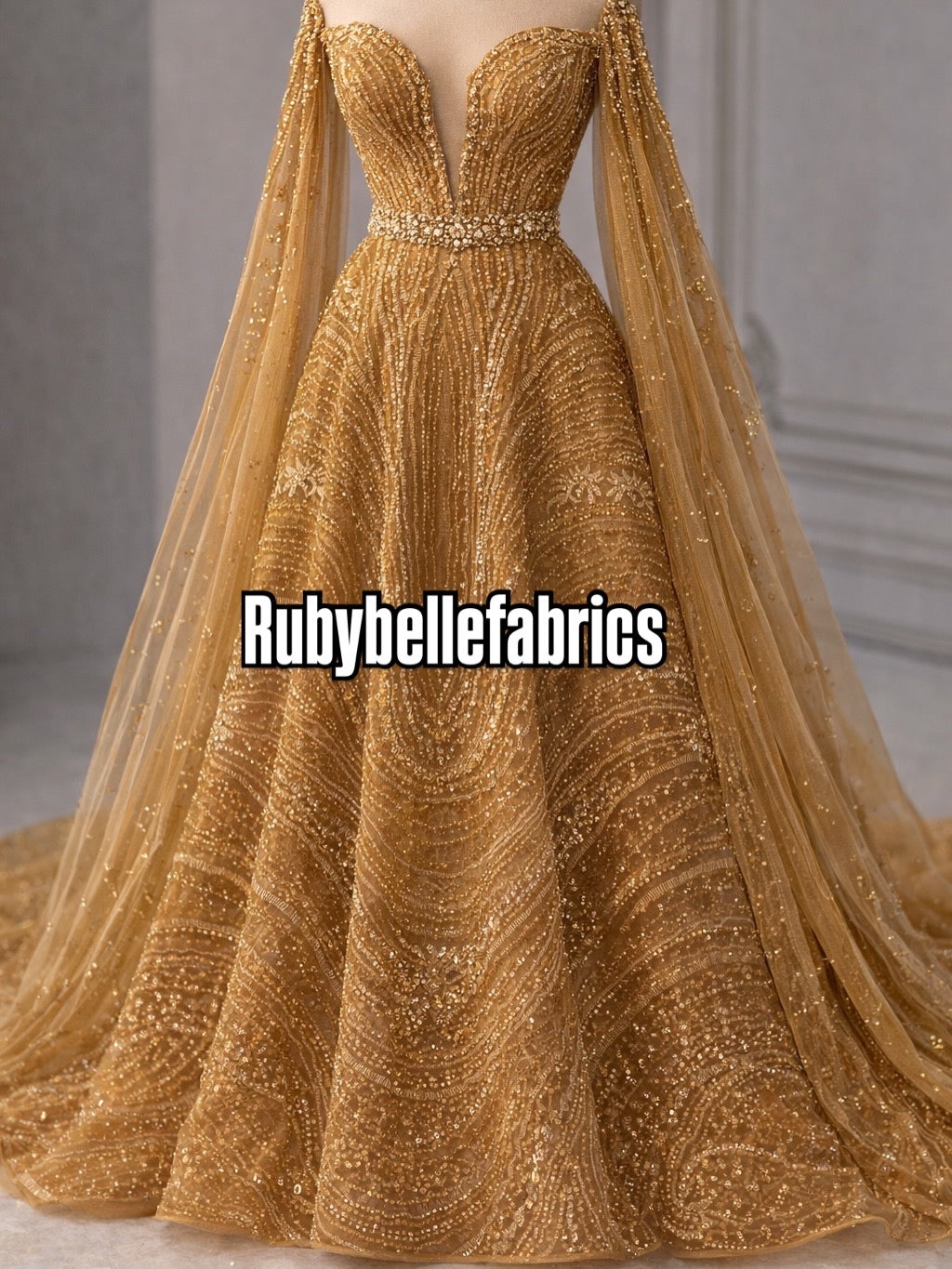 Arning Beaded Lace Fabric