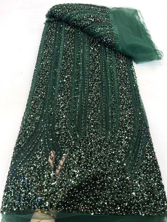 Tiption Luxury Sequin Fabric - Green