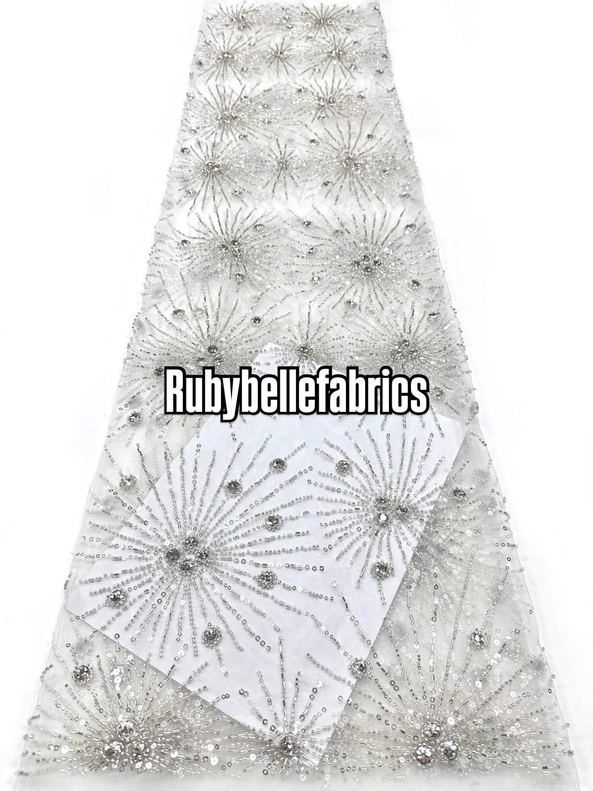 Oney Luxury Sequin Crystal Stones Fabric