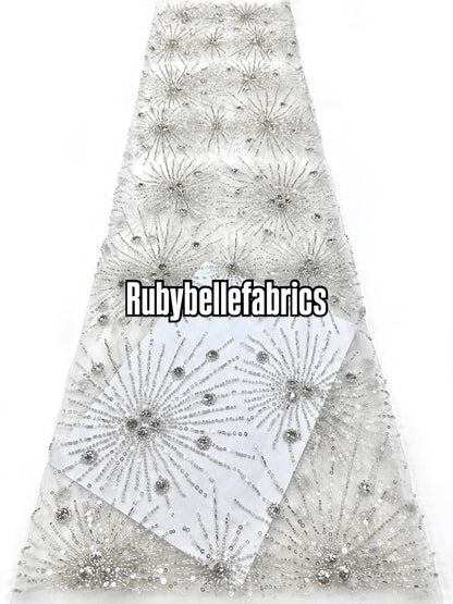Oney Luxury Sequin Crystal Stones Fabric