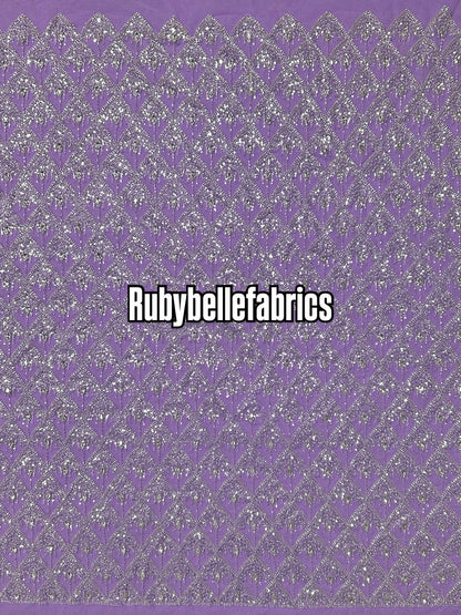 Arey Sparkle Crystal Lace Fabric