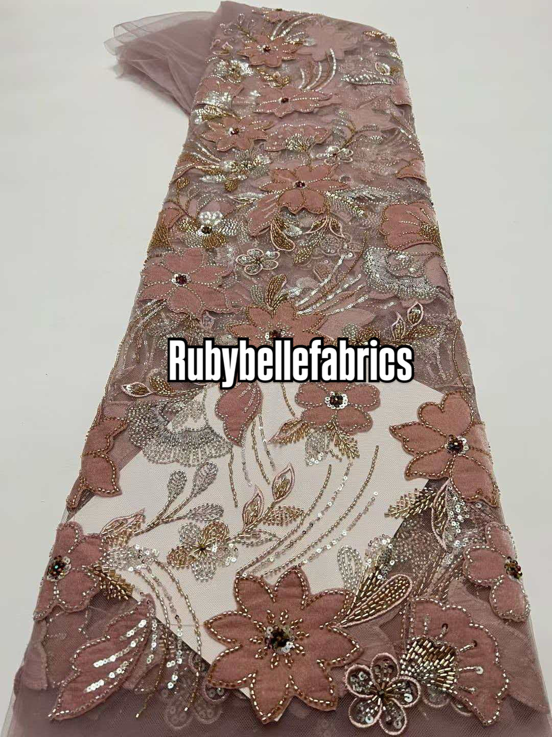 Fillie Sparkle Crystal Lace Fabric