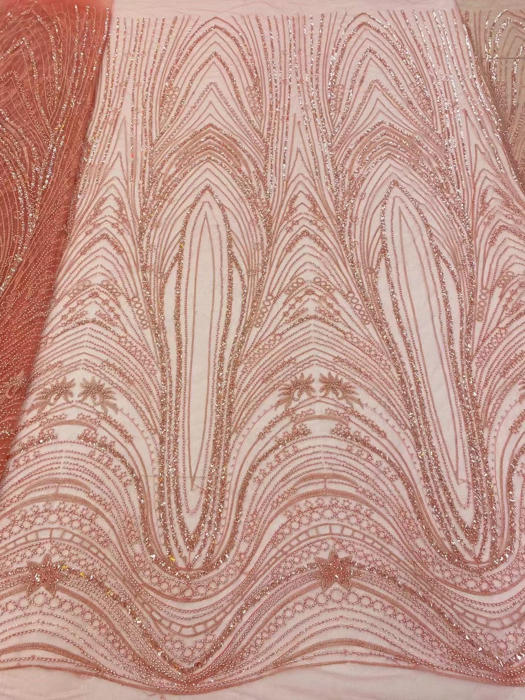 Arning Beaded Lace Fabric