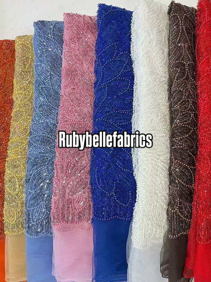 Ecials Drop Beaded Sequin Fabric