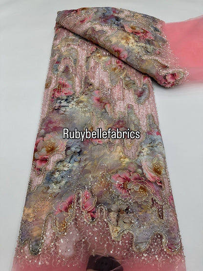 Azia High Quality Multi Floral Fabric