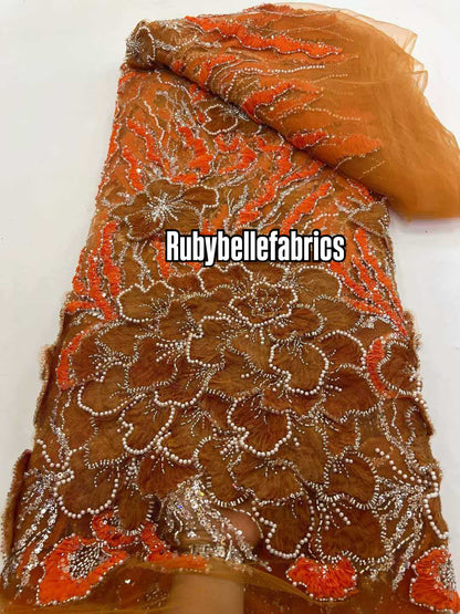 Sirelle Beaded Sequin Lace Fabric