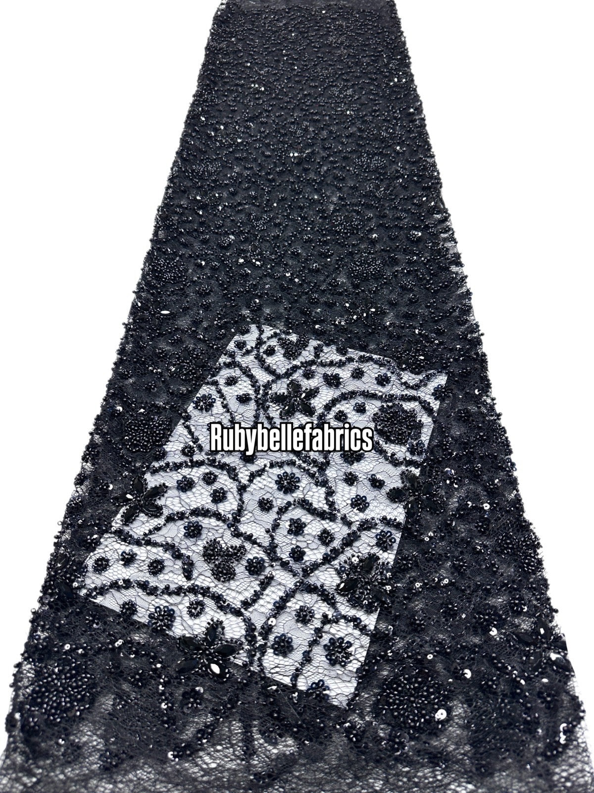 Aprain Luxury 3D Floral Beaded Stone Fabric