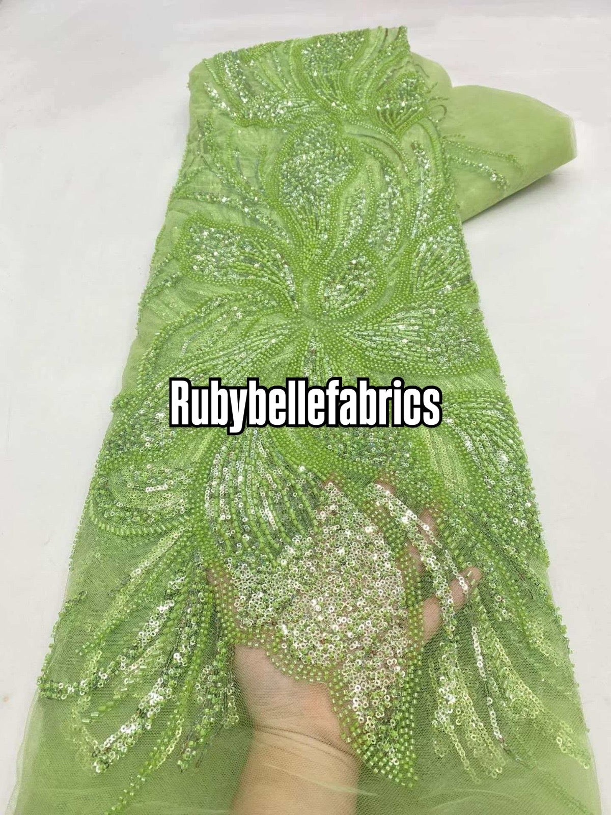 Argus Floral Sequin beaded Fabric