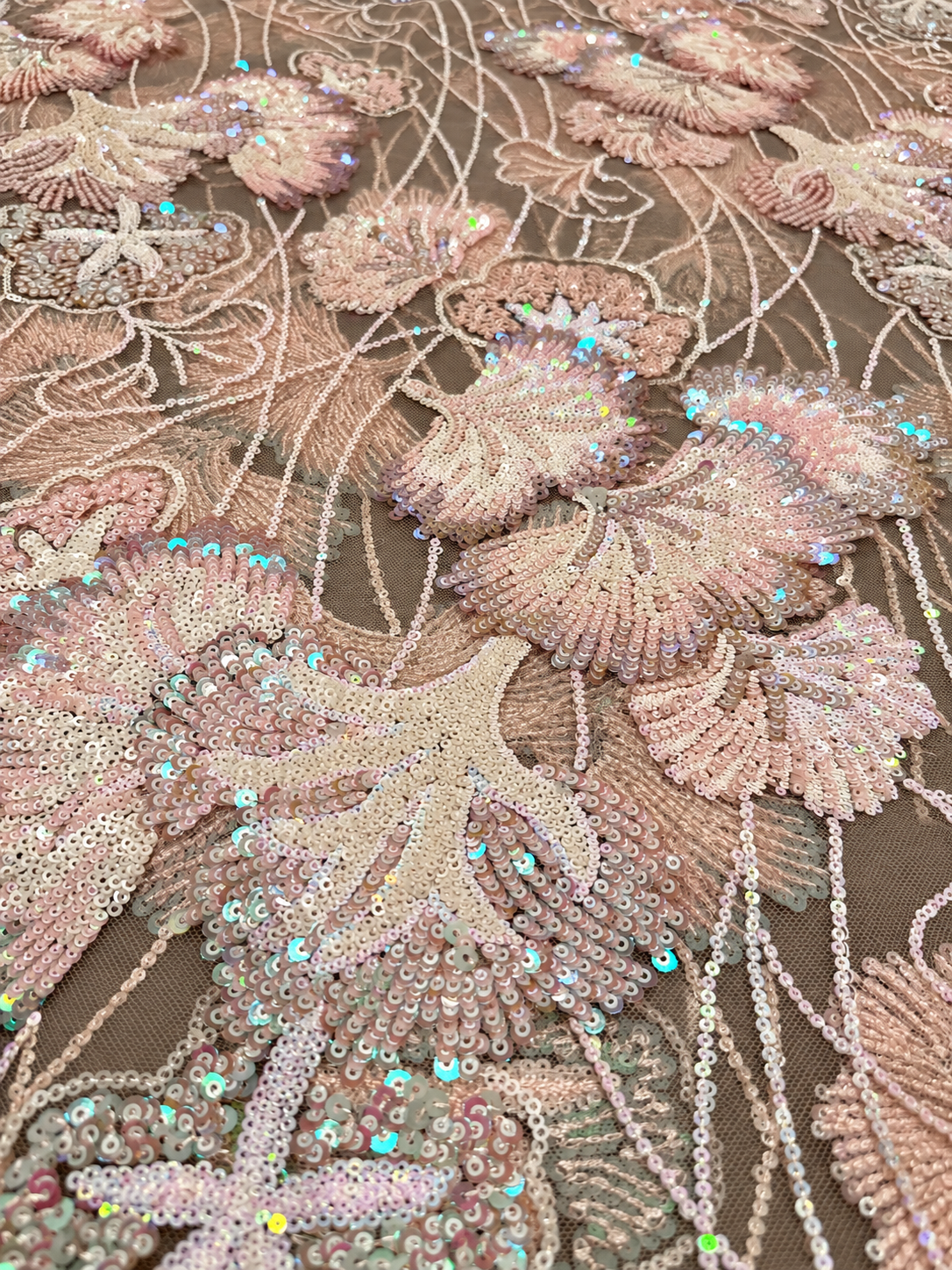 Gizelie French Lace Fabric - Blush Pink