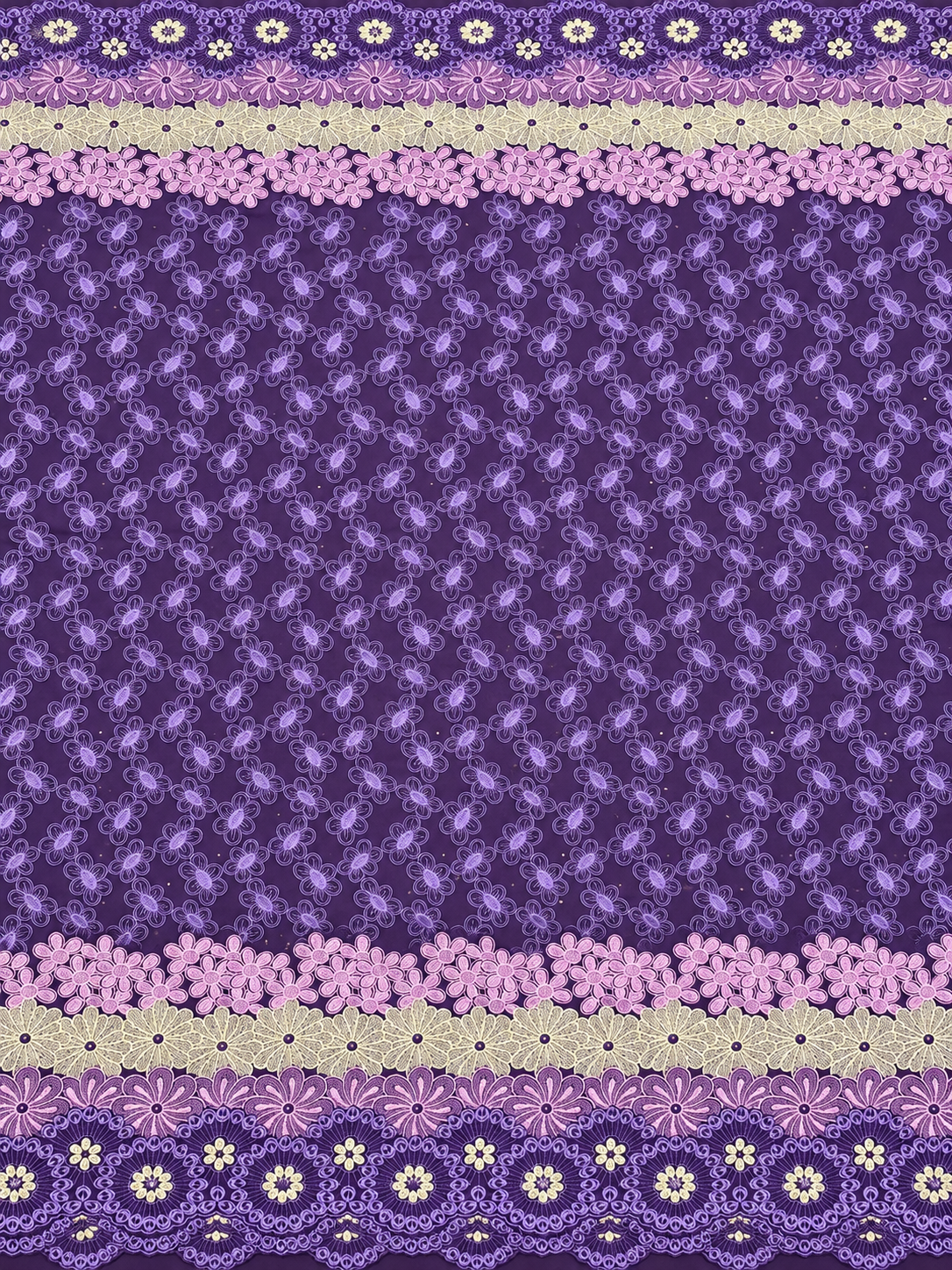 Nnoites Voile Lace - Purple/Gold