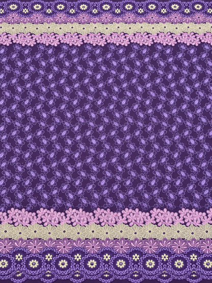 Nnoites Voile Lace - Purple/Gold
