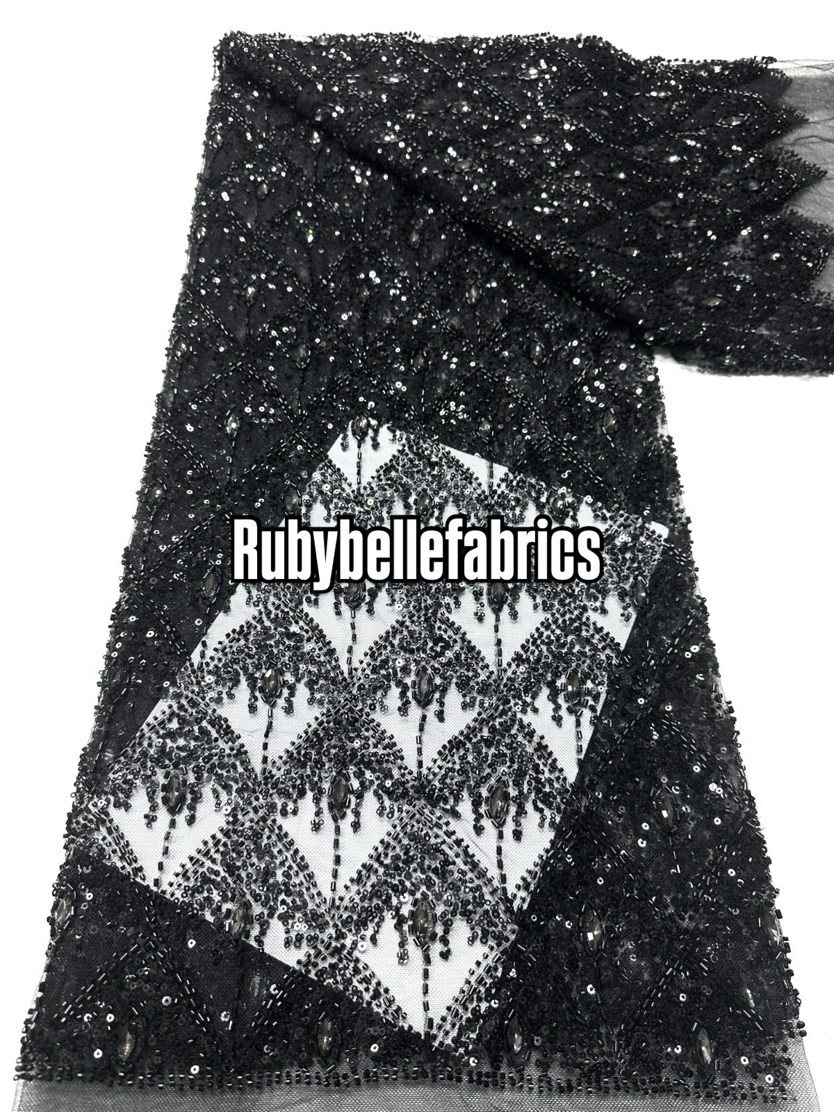 Arey Sparkle Crystal Lace Fabric