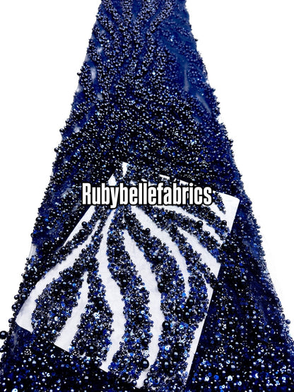 Ebra Pearls Beads Lace Fabric