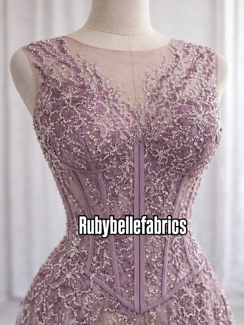 Sirelle Beaded Sequin Lace Fabric