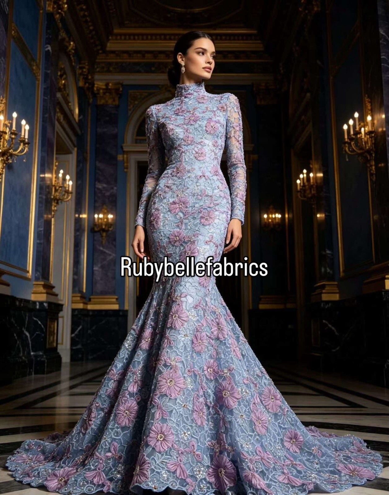Kirtlle High Quality Handcut Floral Fabric